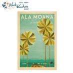 nikka коричневый - Гаваи путешествие принт Ala Moana Beach Park[Nick Kuchar nickkuchar Гаваи Hawaiian искусство Hawaiian смешанные товары постер .]