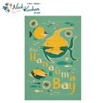 nikka коричневый - Гаваи путешествие принт Hanauma Bay Oahu[Nick Kuchar nickkuchar Гаваи Hawaiian искусство Hawaiian смешанные товары постер .]