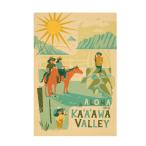 nikka коричневый - Гаваи путешествие принт Kaaawa Valley Oahu[Nick Kuchar nickkuchar Гаваи Hawaiian искусство Hawaiian смешанные товары постер .]