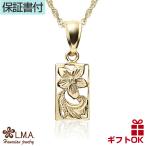 ショッピングハワイアン ハワイアンジュエリーネックレス ゴールド ペンダント トップ ヘッド 14金 14K イエローゴールド スクエア プルメリア 波 花 プチ