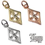 Yahoo! Yahoo!ショッピング(ヤフー ショッピング)LONO ロノ 14K イエローゴールド 波柄 クロス ダイヤモンド 入り ペンダントトップ LNP48+DIA 14金 ハワイアンジュエリー十字架