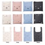 ミッフィー ショッピングバッグ　S フェイスパターン　エコバッグ 折りたたみ　お洒落　サブバッグ　コンパクトバッグ　折りたたみバッグ トートバッグ