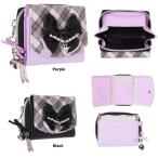 Coboca+ кожзаменитель проверка лента Heart очарование Mini кошелек / Mini кошелек compact кошелек . кошелек кошелек женский кошелек три складывать кошелек . кошелек compact ax