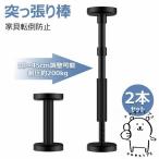 家具転倒防止つっぱり棒 伸縮 強力 突っ張り棒 2本 調整可能 グッズ 取付高さ18~45cm 耐圧約 200kg ナイロン 転倒防止グッズ 防災 転倒対策 耐震グッズ 地震対策