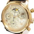 Yahoo! Yahoo!ショッピング(ヤフー ショッピング)グランドコンプリケーション 6771-T011179TA 【SHELLMAN/シェルマン】 腕時計 GP/純正黒革ベルト クオーツ シルバー文字盤 メンズ