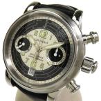 GRAHAM/グラハム アエロフライバック クロノグラフ 41mm 腕時計 ステンレススチール/クロコ革ベルト 自動巻き/オートマ シルバー文字盤 メンズ