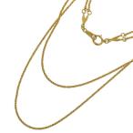 【LA SOMA/ラソマ】2連 ロング  ネックレス K18ゴールド 14.0g 最短70cm レディース