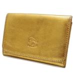 IL BISONTE/ Il Bisonte футляр для карточек кожа Gold унисекс 