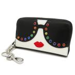 alice+olivia/ Alice oli Via 65_1_65203102504 AVRIL STACEFACE футляр для карточек кожа ягненка STACEY FACE( чёрный / белый ) женский 