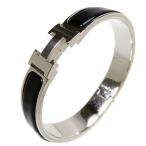 Yahoo! Yahoo!ショッピング(ヤフー ショッピング)HERMES/エルメス クリッククラックPM Hバングル ブレスレット シルバー 34.6g 16cm ブラック×シルバー レディース