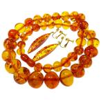 Yahoo! Yahoo!ショッピング(ヤフー ショッピング)イヤリングセット コハク ネックレス 54.0g 52.5cm レディース