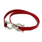 Salvatore Ferragamo/サルヴァトーレフェラガモ ガンチーニ チョーカー その他アクセサリー レザー 6.7g 赤 レディース