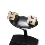 Yahoo! Yahoo!ショッピング(ヤフー ショッピング)HERMES/エルメス スタッド ピアス Hキューブ メタル 計5.8g ベージュ レディース