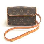 LOUIS VUITTON/ルイ・ヴィトン モノフロランティーヌS モノグラム M51855 ポーチ ウエストバッグ レザー/キャンバス ブラウン レディース