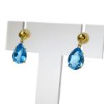 Yahoo! Yahoo!ショッピング(ヤフー ショッピング)スタッド 一粒 ドロップ ブルートパーズ ピアス K18ゴールド 計1.7g レディース