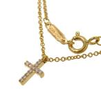 TIFFANY&amp;Co./ティファニー ダイヤモンド ネックレス メトロクロス ミニ K18PGピンクゴールド 1.9g 41cm レディース