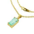 エメラルド 1.41ct ネックレス K18ゴールド 3.3g 40cm レディース