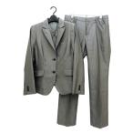 NEWYORKER/ новый yo- машина 54-01-5101 брючный костюм шерсть / шелк / cupra серый полоса женский 