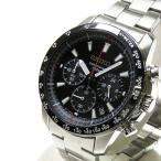 SEIKO/セイコー SSB031P1　6T63-00D0 クロノグラフ 腕時計 ステンレススチール クオーツ ブラック文字盤 メンズ