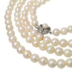 Yahoo! Yahoo!ショッピング(ヤフー ショッピング)ロング アコヤ真珠 約7.3〜8.0mm程度 サファイア ネックレス シルバー 103.2g 123cm レディース