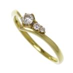 Yahoo! Yahoo!ショッピング(ヤフー ショッピング)★★最終特価品 11号 ダイヤモンド 0.10/計0.03ct リング・指輪 K18ゴールド 1.9g レディース