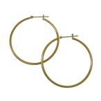 Yahoo! Yahoo!ショッピング(ヤフー ショッピング)★★最終特価品 未使用　フープ ピアス K18ゴールド 1.9g レディース