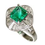 12号 エメラルド 1.47ct ダイヤモンド 計1.12ct リング・指輪 Pt900プラチナ 7.7g レディース
