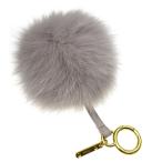 Yahoo! Yahoo!ショッピング(ヤフー ショッピング)FENDI/フェンディ 7AR259  ポンポン バッグチャーム その他小物 フォックス/レザー ライトグレー レディース