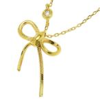 STAR JEWELRY/スタージュエリー リボン ダイヤモンド ネックレス K18ゴールド 1.3g 40cm レディース