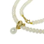 MIKIMOTO/ミキモト チョーカー ペンダント付 淡水真珠 ネックレス K18ゴールド 15.2g 41cm レディース