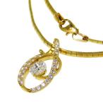 中央ダイヤモンド(推定H-SI1-OV) 0.62ct メレダイヤモンド 計0.45ct ネックレス K18ゴールド 14.3g 40cm レディース