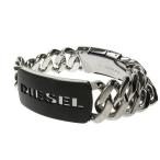 DIESEL/ディーゼル ロゴプレート ブレスレット ステンレススチール 116.2g 20cm メンズ