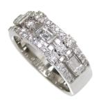 9号 スタージュエリー ダイヤモンド(推定F-VSクラス/3P) 計0.36ct 計0.24ct リング・指輪 K18W 5.9g レディース