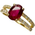 12号 ルビー 1.107ct ダイヤモンド 0.32ct リング・指輪 K18ゴールド 2.6g レディース