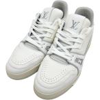 LOUIS VUITTON/ルイ・ヴィトン 1A8WAX LVトレイナー ローカットシューズ 26.5cm スニーカー レザー/ラバー アイボリー/ホワイトレザー メンズ