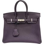 HERMES/エルメス バーキン25 ハンドバッグ トゴ/レザー カシス/シルバー金具 レディース