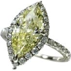 12号 ダイヤモンド(推定ファンシーイエロー-SI2程度) 1.226ct ダイヤモンド 0.43ct リング・指輪 Pt900プラチナ 3.1g レディース