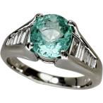 12号 パライバトルマリン 1.34ct ダイヤモンド 0.32ct リング・指輪 K18WGホワイトゴールド 5.3g レディース