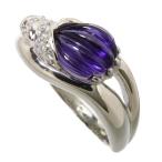 16号LANVIN/ランバン アイオライト 1.20ct ダイヤモンド 計0.18ct リング・指輪 Pt900プラチナ 9.0g レディース