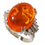 12号 ファイヤーオパール 7.42ct ダイヤモンド 計0.52ct リング・指輪/Pmプラチナ 10.4g レディース