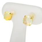 Yahoo! Yahoo!ショッピング(ヤフー ショッピング)遊色効果 オパール 0.40×2ct ピアス K18ゴールド 0.6g レディース