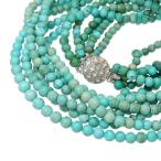 Yahoo! Yahoo!ショッピング(ヤフー ショッピング)6連 ターコイズ/トルコ石 ネックレス シルバー 107.9g 52cm レディース