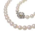 Yahoo! Yahoo!ショッピング(ヤフー ショッピング)一連 アコヤ真珠 約6.9〜7.4mm程度 ネックレス シルバー 35.7g 47cm レディース