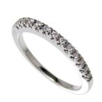16号 【ヴェイド/VAID ROMA】 ハーフエタニティ/ハーフサークル ダイヤモンド 計0.14ct リング・指輪 K18WG 3.4g レディース