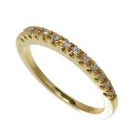 16号 【ヴェイド/VAID ROMA】 ハーフエタニティ/ハーフサークル ダイヤモンド 計0.14ct リング・指輪 K18ゴールド 3.6g レディース