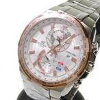 Yahoo! Yahoo!ショッピング(ヤフー ショッピング)CASIO/カシオ エディフィス EFR-550D-7A 腕時計 ステンレススチール クオーツ シルバー系文字盤 シルバー×ピンクゴールド メンズ