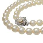 Yahoo! Yahoo!ショッピング(ヤフー ショッピング)アコヤ真珠 約7.5〜8.0mm程度 ネックレス シルバー 38.0g 43cm レディース