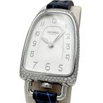 HERMES/エルメス GA1.130 ギャロップドゥエルメスMM ダイヤベゼル 箱/保付 腕時計 ステンレススチール/レザー クオーツ レディース
