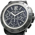 BVLGARI/ブルガリ ディアゴノ マグネシウム クロノグラフ DG42SMCCH 腕時計 ステンレススチール/ラバー 自動巻 ブラック文字盤 メンズ