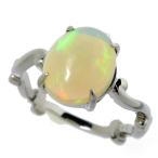 Yahoo! Yahoo!ショッピング(ヤフー ショッピング)12号 オパール 1.43ct リング・指輪 K18WGホワイトゴールド 3.1g レディース